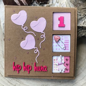 066, Kartka na roczek dla dziewczynki