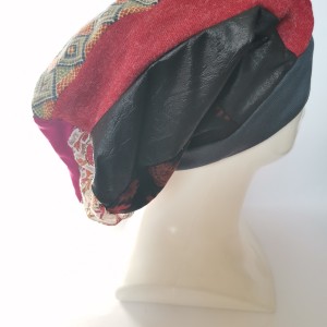 Czapka damska  patchworkowa