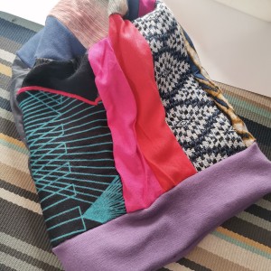 Czapka damska  patchworkowa