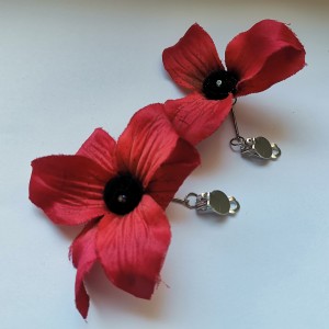 Klipsy etno boho kwiaty