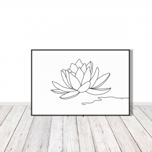Kwiat lotosu - grafika autorska, plik cyfrowy do pobrania, wydrukuj jak chcesz
