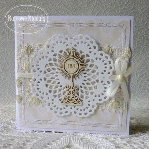 Kartka z okazji Konfirmacji lub Komunii Świętej z kieszonką na banknoty