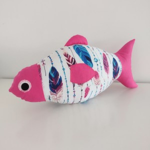 Poduszka rybka w piórka