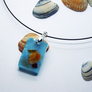 Morze Bałtyckie zatopione w Żywicy - wisiorek żywica