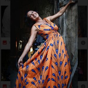 sukienka  kolorowa afrykański  M