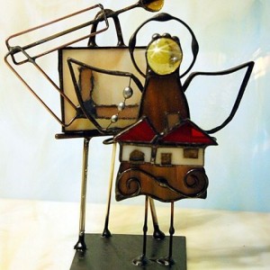 Aniołek witrażowy 3D architekt