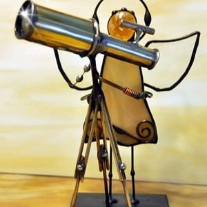 Aniołek witrażowy 3D astronom