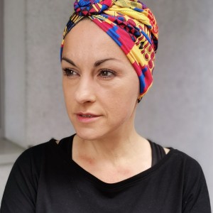 Turban kolorowy letni