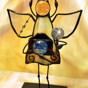 Aniołek witrażowy 3D fotograf