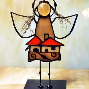 Aniołek witrażowy 3D  opiekun domu