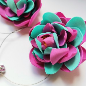 Klipsy kwiatowe lekkie