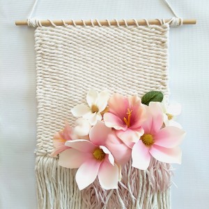 Makatka z kwiatami w stylu boho