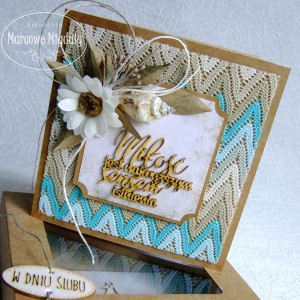 Ślubna kartka eko z pudełkiem
