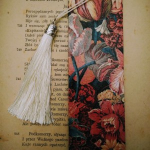 Zakładka do książki kolaż kwiatowy