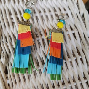 Klipsy etno boho folk tęcza