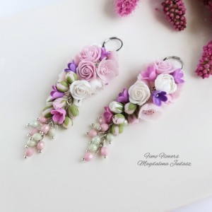 Pastelowe długie kolczyki