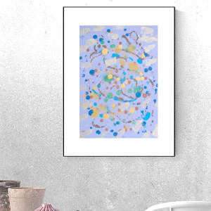 abstrakcyjny rysunek A3,  nowoczesna grafika 30x40, minimalizm obrazek do sypialni, abstrakcja malowana ręcznie, boho dekoracja na ścianę