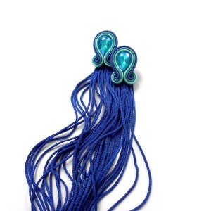 kolczyki sutasz smukłe w kolorach oceanu