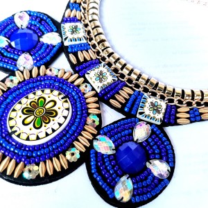 naszyjnik kolorowy koralikowy orient