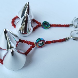 Klipsy emaliowane kosmiczne