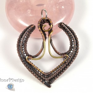 Miedziany wisior w kształcie kotwicy, ręcznie wykonany, prezent dla niego, prezent dla brata, prezent urodzinowy, biżuteria autorska, unisex