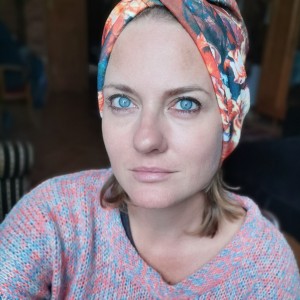 Turban kolorowy w kwiaty