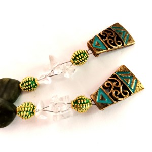 Klipsy etno boho długie folk