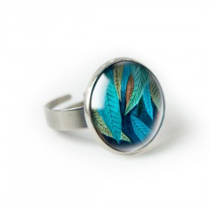 Jungle leaf pierścionek