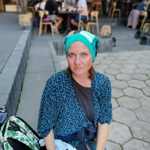 Czapka patchworkowa damska