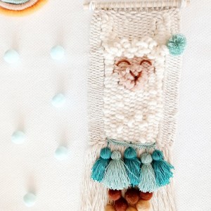 Makatka makrama lama zawieszka dekoracja dla chłopca