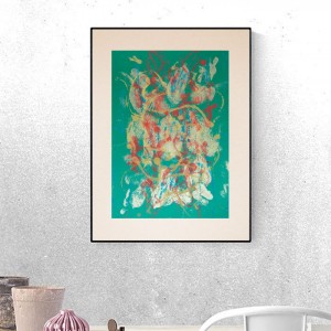 abstrakcyjna grafika na ścianę, nowoczesny rysunek 30x40, minimalistyczna dekoracja do loftu