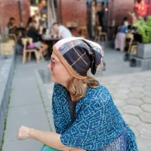 Czapka patchworkowa damska