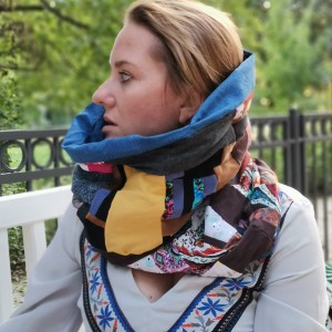 Komin patchworkowy kolorowy