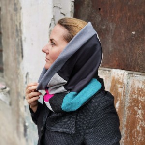 Komin patchworkowy kolorowy