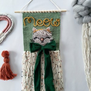 Kotek makatka na ścianę makrama dla dziecka