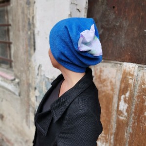 Czapka polarowa niebieska