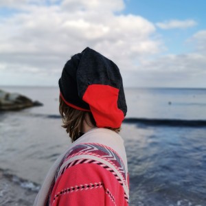 Czapka szara długa smerfetka