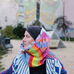 Komin patchworkowy kolorowy puzzle