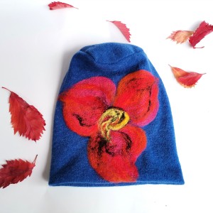 Czapka wełniana niebieska