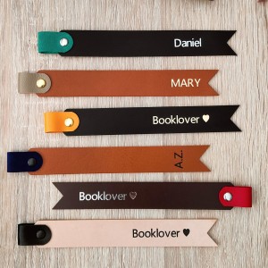 Skórzana zakładka do książki | Zakładka do książki z imieniem | Personalizowana zakładka do książki | Prezent dla Mamy Taty | Prezent na urodziny | Zakładka skórzana Zakładka personalizowana