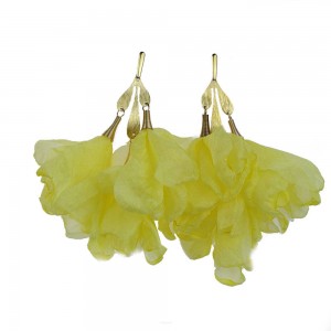 Cytrynowe kolczyki z szyfonu c860-30