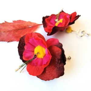 Klipsy kwiaty lekkie