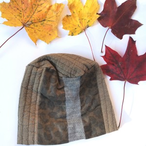 Czapka patchworkowa damska na podszewce