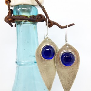 Kolczyki Irysy kobaltowe