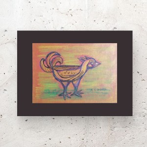 rysunek z ptakiem, ptaszek grafika na ścianę, mały rysunek do pokoju, ptaszek obraz 21x30, ptaszek szkic do sypialni