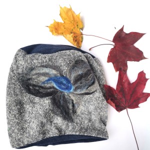 Czapka wełniana szara melanz