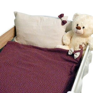 Muślinowy zestaw pościeli z kokardką  100x135