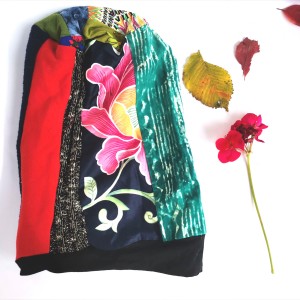 Czapka patchworkowa damska na podszewce