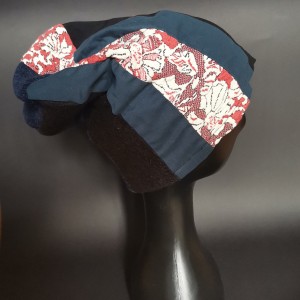 Czapka patchworkowa kolorowa na podszewce
