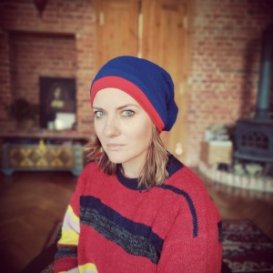 Czapka patchworkowa kolorowa na podszewce